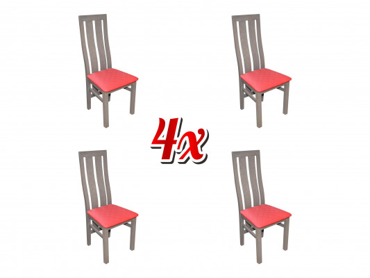Garnituur Compleet K69 Design 4x Stoelenset Eetkamer Textiel Gestoffeerde Zitstoelen