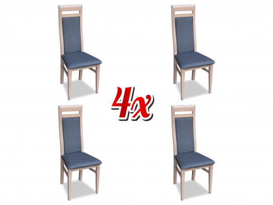 Stoelen Keuken Eetkamer Stof Hout Set 4x Design Stoel Textiel Fauteuil Bekleding