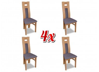 Groep Stoel Bekleding Leuning Stoelen Set Hout Massief Luxe Fauteuil Set 4x Stoel