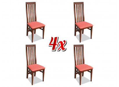 Leunstoel bekleding stoelen restaurant eetkamer hout, stof set 4x Designstoel leer