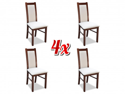 Eetkamer set Eetkamer stoelen K17 4x stoel set Echt hout Beklede zitting