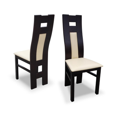 Houten stoel set 1x Massief houten stoel Eetkamerstoel Designer stoelen Eetkamerstoelen