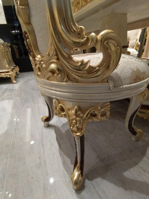 Eetkamer set 6x stoelen eetgroep hout gestoffeerde stoel luxe stoel textiel nieuw
