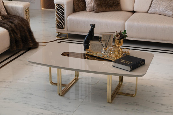 Luxe bankstel 4+3 zits fauteuil salontafel Moderne 4-delige set ontwerp