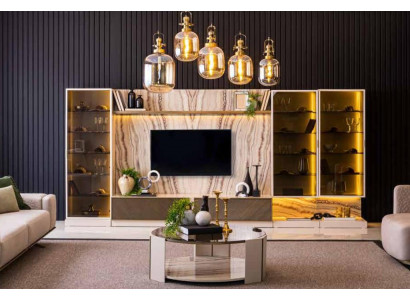 Elegante woonkamer wandmeubel aanbouw 388cm Luxe woonkamer meubels dressoir