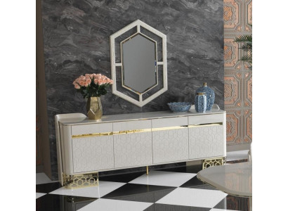 Sideboard Luxe Modern Design Woonkamer Hoogwaardige Meubels Dressoir Spiegel 2-delig