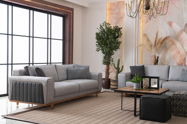 Tweezitsbank van stof bank bekleding comfortabele stoffen bank tweezitsstoffen bank