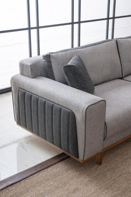 Tweezitsbank van stof bank bekleding comfortabele stoffen bank tweezitsstoffen bank