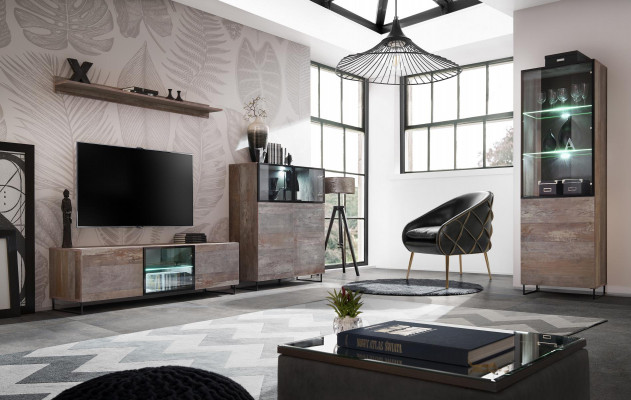 Modern woonkamerset TV-standaard ontwerp meubilair vitrine nieuw houten meubels.