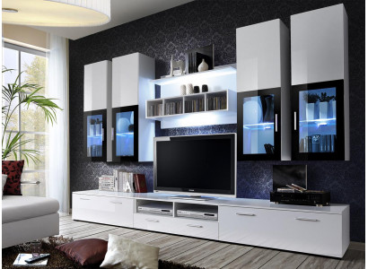 Woonkamer Inrichting Muur Kast Ontwerp Hout Muur Kast Modern Set