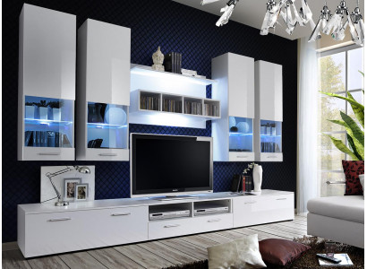 Woonwand tv-standaard Sideboard Designer Modern Woonkamerplanken Hout Nieuw