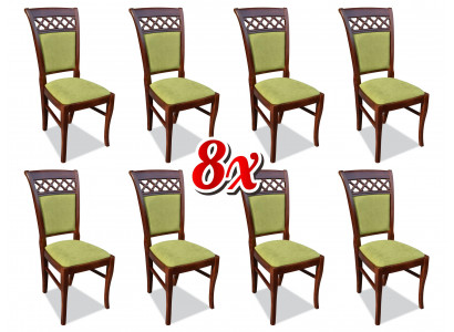 Stoel 8x Eetkamer Gestoffeerde Stoel Lounge Textiel Zit Fauteuil Set Nieuw Club TV