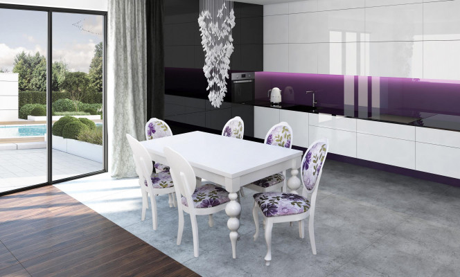 Eettafel 6x stoelen eetgroep eetkamerset Klassieke tafel 7-delige set stoel nieuw