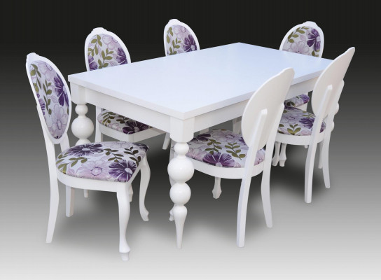Eettafel 6x stoelen eetgroep eetkamerset Klassieke tafel 7-delige set stoel nieuw