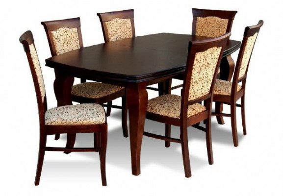 Eettafel + 6x Stoelen Stoel Eetkamer Set Eetgroep Modern Tafel Tafels Nieuw Z11