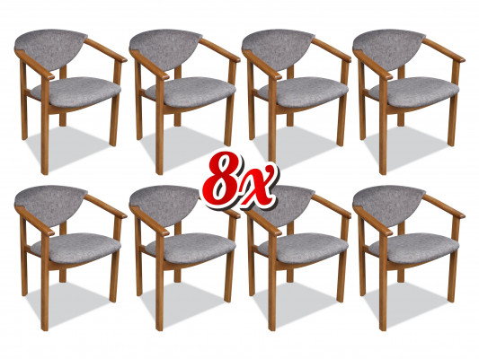 Set Garnitur Zitbekleding Woonkamer Ontwerp Eetstoel Kamergroep 8x stoelen