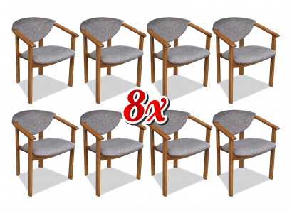 Set Garnitur Zitbekleding Woonkamer Ontwerp Eetstoel Kamergroep 8x stoelen