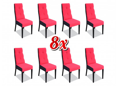 Ontwerpersstoelen set compleet K63 stoel set eetkamer leuning gestoffeerde zitting 8x