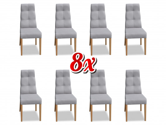 Ontwerpersstoelen set compleet K63 stoel set eetkamer leuning gestoffeerde zitting 8x