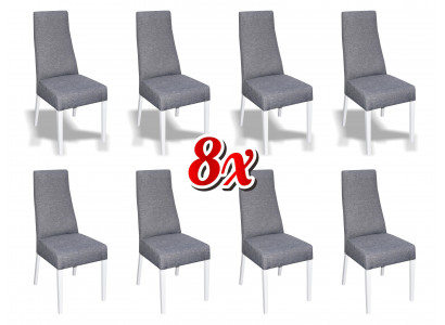 Eetkamer 8x Stoelen Stoel Set Fauteuil Keuken Nieuw Design Bekleding Leer Textiel Meubels