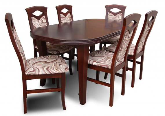 Ontwerper eettafelgroep + 6 stoelen stoel tafels houten tafel kantoor