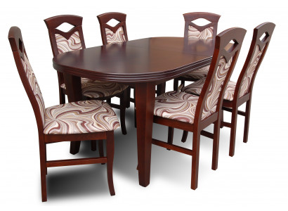 Ontwerper eettafelgroep + 6 stoelen stoel tafels houten tafel kantoor