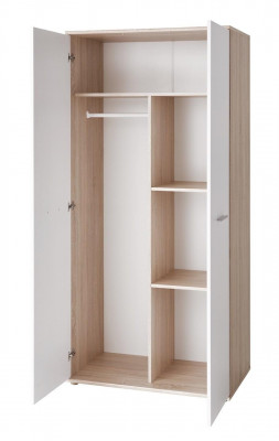 Kinderkamer compleet bed kledingkast boekenplank wandplank set 5-delig