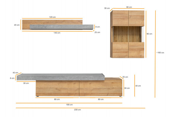 Woonkamer woonkast Moderne Designer TV-standaard Wandkast Nieuw