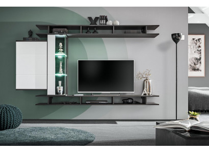 Moderne woonwand grijs Ontwerper Woonkamer meubels Houten wandkast