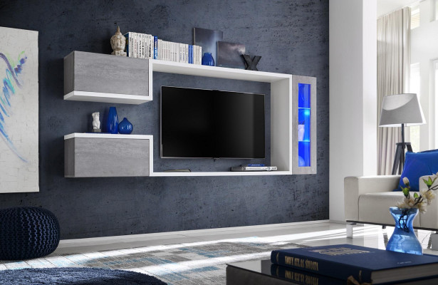 Woonkamer set designer meubilair wandkast modern hout planken nieuw