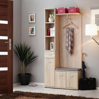 Gangkapstok Kast Kledingrek Hout Modern Meubilair Garderobe Hal