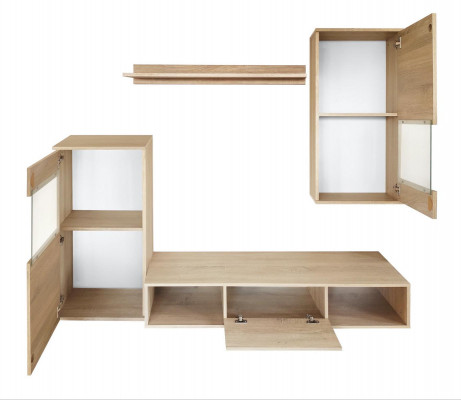 Woonkamermeubel Moderne vitrine TV-standaard Woonkamer wandplanken Nieuw