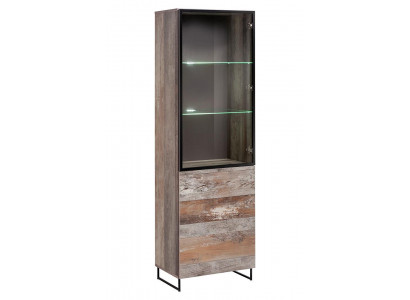 Vitrine Design Kast Hout Modern Nieuw Meubels Grijs Hout Inrichting