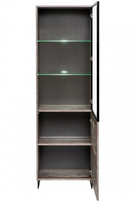 Vitrine Design Kast Hout Modern Nieuw Meubels Grijs Hout Inrichting