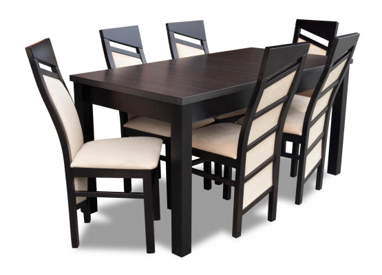 Complete eetkamer set Armstoel Tafel 6x stoelen Luxe eetgroep Set 7-delig.
