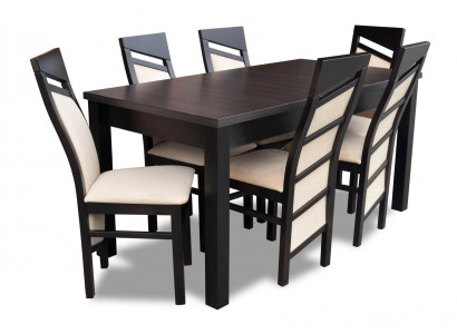 Complete eetkamer set Armstoel Tafel 6x stoelen Luxe eetgroep Set 7-delig.