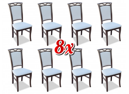 Ontwerper set eetkamer met armleuningen gestoffeerde stoelen set compleet K12 8x stoel