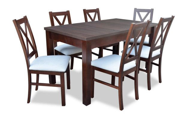 Complete eetkamerset tafel 6x armstoel stoelen luxe eetgroep set 7-delig