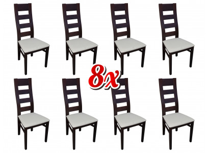 Groep zitkussen leunstoelen set massief houten luxe fauteuil set 8x stoel.