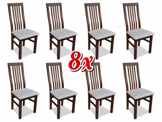 Eetkamer stoffen meubelstoelenset 8x stoelontwerp fauteuil gestoffeerde stoelen horeca