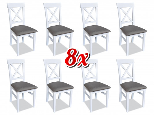 Eetkamerstoelen Textiel Set 8x Stoel Designer Hout Stof Beklede Stoelen Horeca