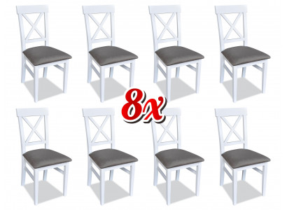 Eetkamerstoelen Textiel Set 8x Stoel Designer Hout Stof Beklede Stoelen Horeca