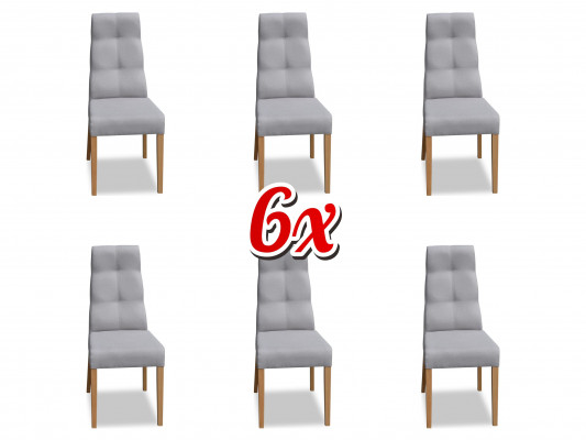 Eetkamer stoelset Fauteuil Bekleding Ontwerp 6x Stoelen Groep Set Fauteuil