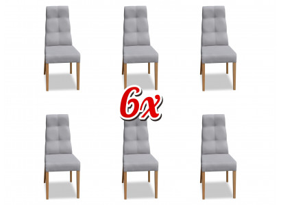 Eetkamer stoelset Fauteuil Bekleding Ontwerp 6x Stoelen Groep Set Fauteuil