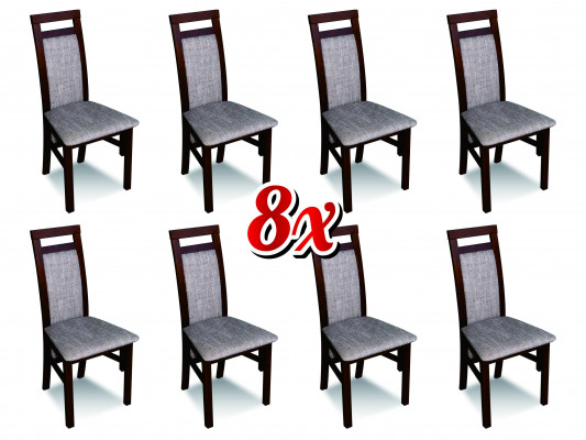 Eetkamerstoelen Textielgroep Meubilair Hout Set 8x Stoelset Fauteuilmeubilair