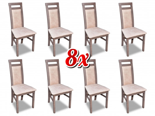 Eetkamerstoelen Textielgroep Meubilair Hout Set 8x Stoelset Fauteuilmeubilair