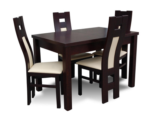 Klassiek eetkamerset modern tafel 4x stoelen stoel nieuw 5-delig 70x120