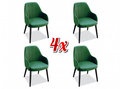 Keukenstoelen Elegant Eetkamer Stof Nieuw Set van 4 Fauteuils Stoel Ontwerp Hout Textiel