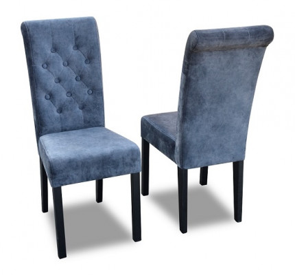 4x Chesterfield stoelset, zitkussen, eetkamerstoelen, leren rugleuningstoelen.