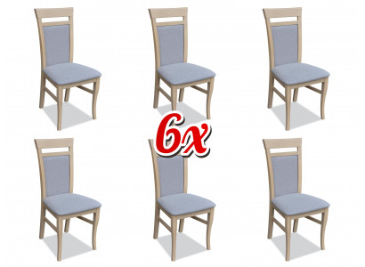 Garnituur Complete Groep Woonkamer 6x Stuks Grijs Eetkamerstoel Set Stoelen Nieuw